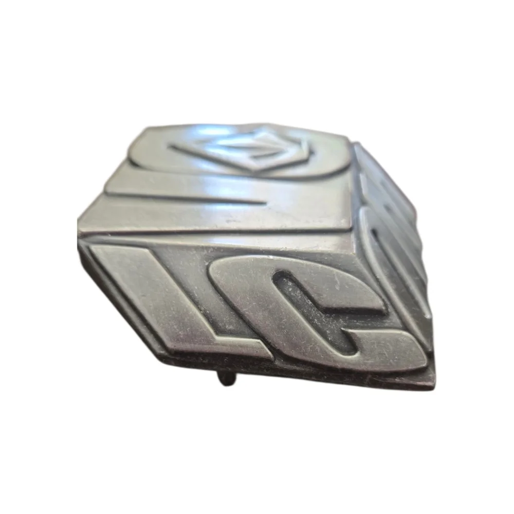 VOLCOM Stone Logo Metal Belt Buckle 3D Skater Skateboard Brushed Metal Vintage - Picture 2 of 4